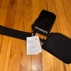 Black lululemon Dual Pouch Wristlet, NWT
